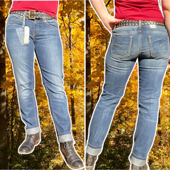 G-Star Denim - NWT G-Star Raw Midge Saddle Mid-Waist Straight Jeans, Size 28
